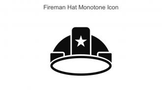 Fireman Hat Monotone Icon In Powerpoint Pptx Png And Editable Eps Format