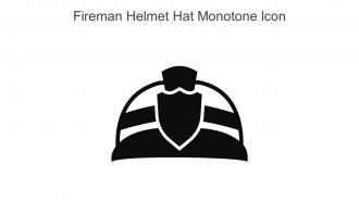 Fireman Helmet Hat Monotone Icon In Powerpoint Pptx Png And Editable Eps Format