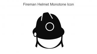 Fireman Helmet Monotone Icon In Powerpoint Pptx Png And Editable Eps Format