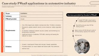 Firewall As A Service Fwaas Case Study Fwaas Applications In Automotive Industry