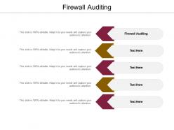 Firewall auditing ppt powerpoint presentation icon background images cpb