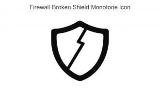 Firewall Broken Shield Monotone Icon In Powerpoint Pptx Png And Editable Eps Format