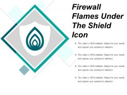Firewall flames under the shield icon