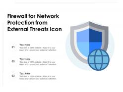 Firewall for network protection from external threats icon