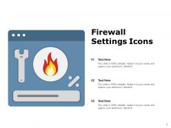 Firewall Icons Circular Bricks Protection Shield Internet World