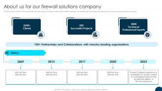 Firewall Migration Proposal About Us For Our Firewall Solutions Company