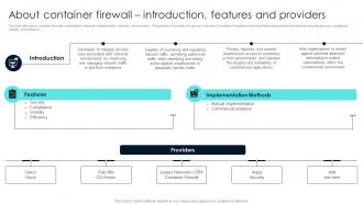 Firewall Network Security About Container Firewall Introduction Features And Providers