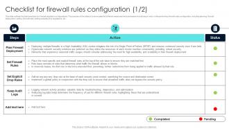 Firewall Network Security Checklist For Firewall Rules Configuration