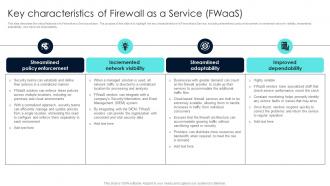 Firewall Network Security Key Characteristics Of Firewall As A Service FWaas