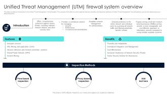 Firewall Network Security Unified Threat Management UTM Firewall System Overview