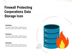 Firewall Protecting Corporations Data Storage Icon