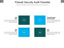 Firewall security audit checklist ppt powerpoint presentation gallery designs cpb