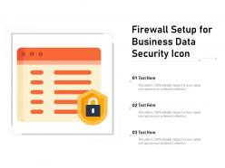 Firewall setup for business data security icon