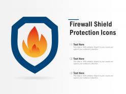 Firewall shield protection icons
