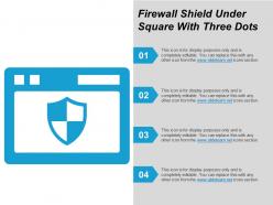 Firewall shield under square with three dots