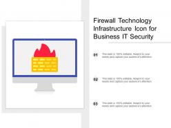 Firewall technology infrastructure icon for business it security