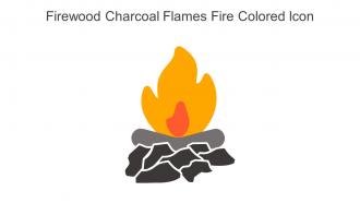 Firewood Charcoal Flames Fire Colored Icon In Powerpoint Pptx Png And Editable Eps Format