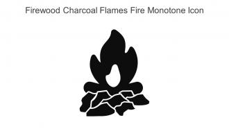 Firewood Charcoal Flames Fire Monotone Icon In Powerpoint Pptx Png And Editable Eps Format
