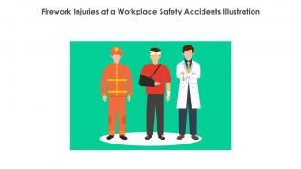 Firework Injuries At A Workplace Safety Accidents Illustration