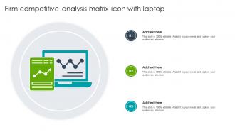 Firm Competitive Analysis Matrix Icon With Laptop
