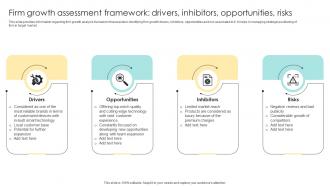 Firm Growth Assessment Framework Drivers Inhibitors Devising Essential Business Strategy