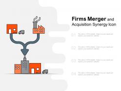 Firms merger and acquisition synergy icon