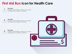 First aid box icon for health care