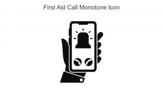 First Aid Call Monotone Icon In Powerpoint Pptx Png And Editable Eps Format