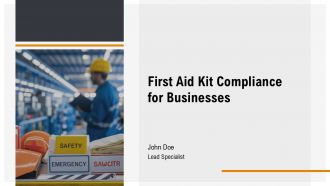 First Aid Kit Compliance For Businesses PPT Graphics AT