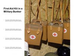 First aid kit in a military bunker