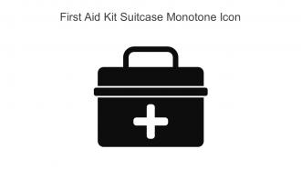 First Aid Kit Suitcase Monotone Icon In Powerpoint Pptx Png And Editable Eps Format