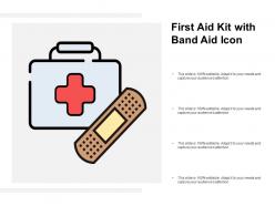 First aid kit with band aid icon