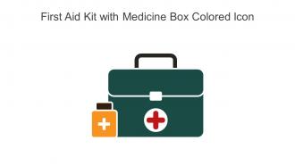 First Aid Kit With Medicine Box Colored Icon In Powerpoint Pptx Png And Editable Eps Format