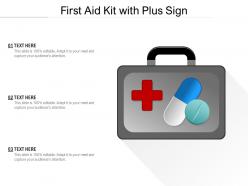 First aid kit with plus sign