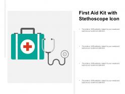 First aid kit with stethoscope icon