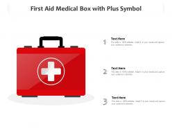 First aid medical box with plus symbol