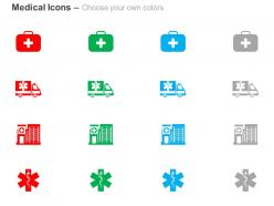 First aid sevice ambulance hospital services ppt icons graphics