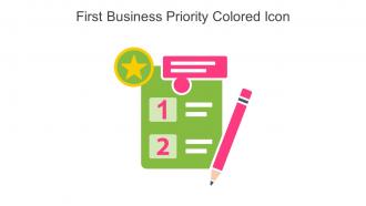 First Business Priority Colored Icon In Powerpoint Pptx Png And Editable Eps Format