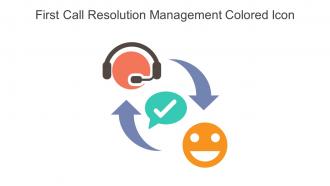 First Call Resolution Management Colored Icon In Powerpoint Pptx Png And Editable Eps Format