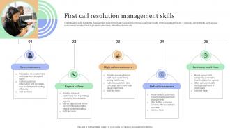 First Call Resolution Management Skills