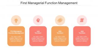 First Managerial Function Management Ppt Powerpoint Presentation File Design Ideas Cpb