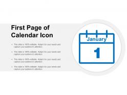 First page of calendar icon