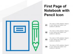 First page of notebook with pencil icon