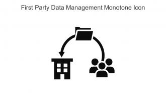 First Party Data Management Monotone Icon In Powerpoint Pptx Png And Editable Eps Format