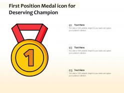 First position medal icon for deserving champion