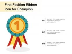 First position ribbon icon for champion
