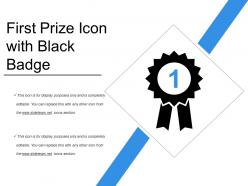 First prize icon with black badge