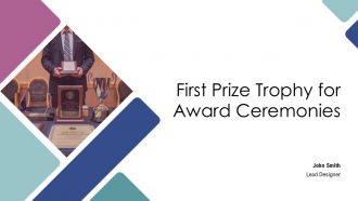 First Prize Trophy For Award Ceremonies PPT Example AT