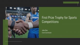 First Prize Trophy For Sports Competitions PPT Slides AT