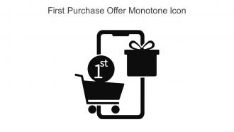 First Purchase Offer Monotone Icon In Powerpoint Pptx Png And Editable Eps Format